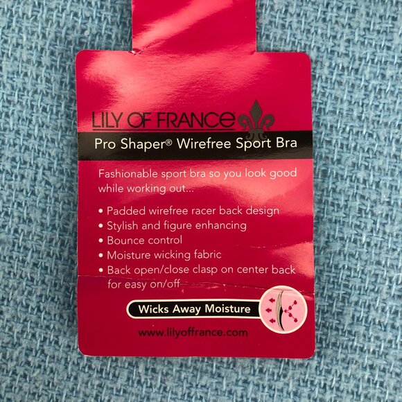 Lily of France Pro Shaper Wire-Free White Sports Bra Sizes 36A/34B NWT - Picture 13 of 13